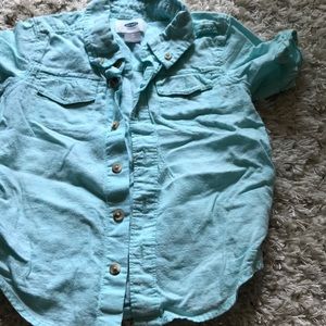 Toddler boy button down shirt sleeve shirt